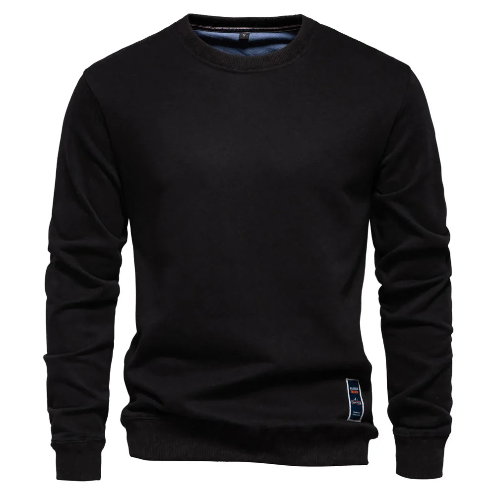 Mens Hoodies Cotton Crew neck Sweatshirts Men Fashion Casual Sport Round Neck Pullover Sweatshirt Men Clothing