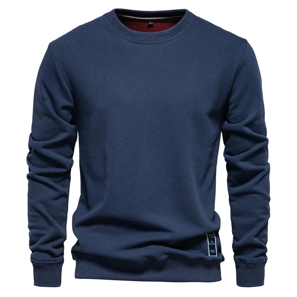 Mens Hoodies Cotton Crew neck Sweatshirts Men Fashion Casual Sport Round Neck Pullover Sweatshirt Men Clothing