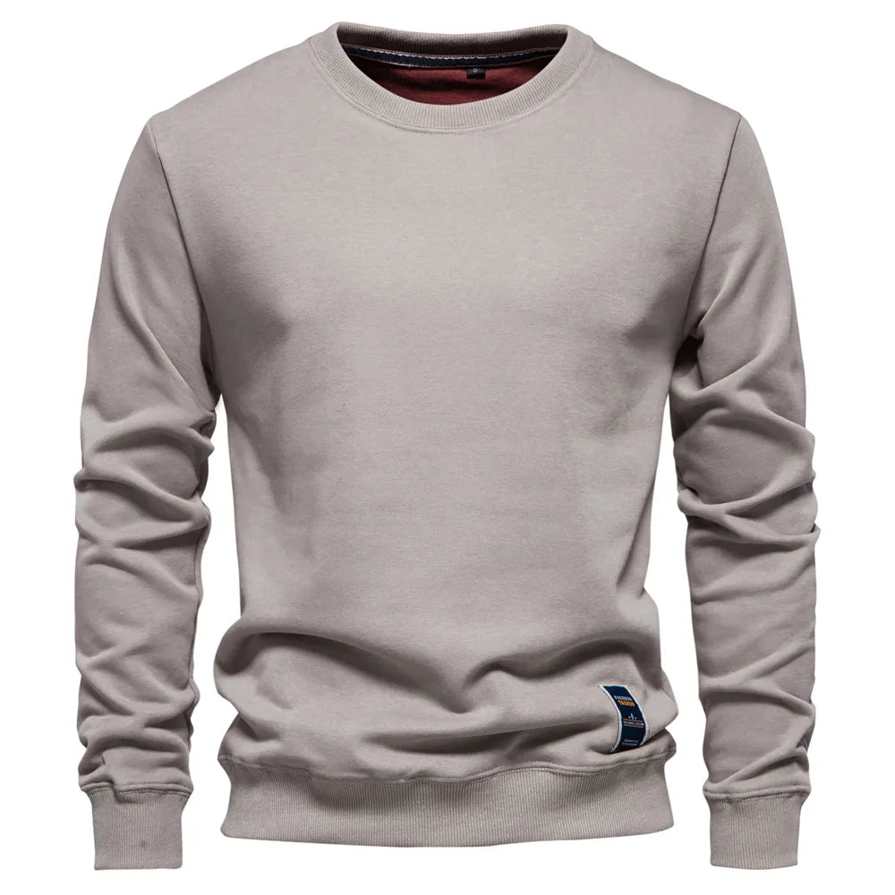 Mens Hoodies Cotton Crew neck Sweatshirts Men Fashion Casual Sport Round Neck Pullover Sweatshirt Men Clothing